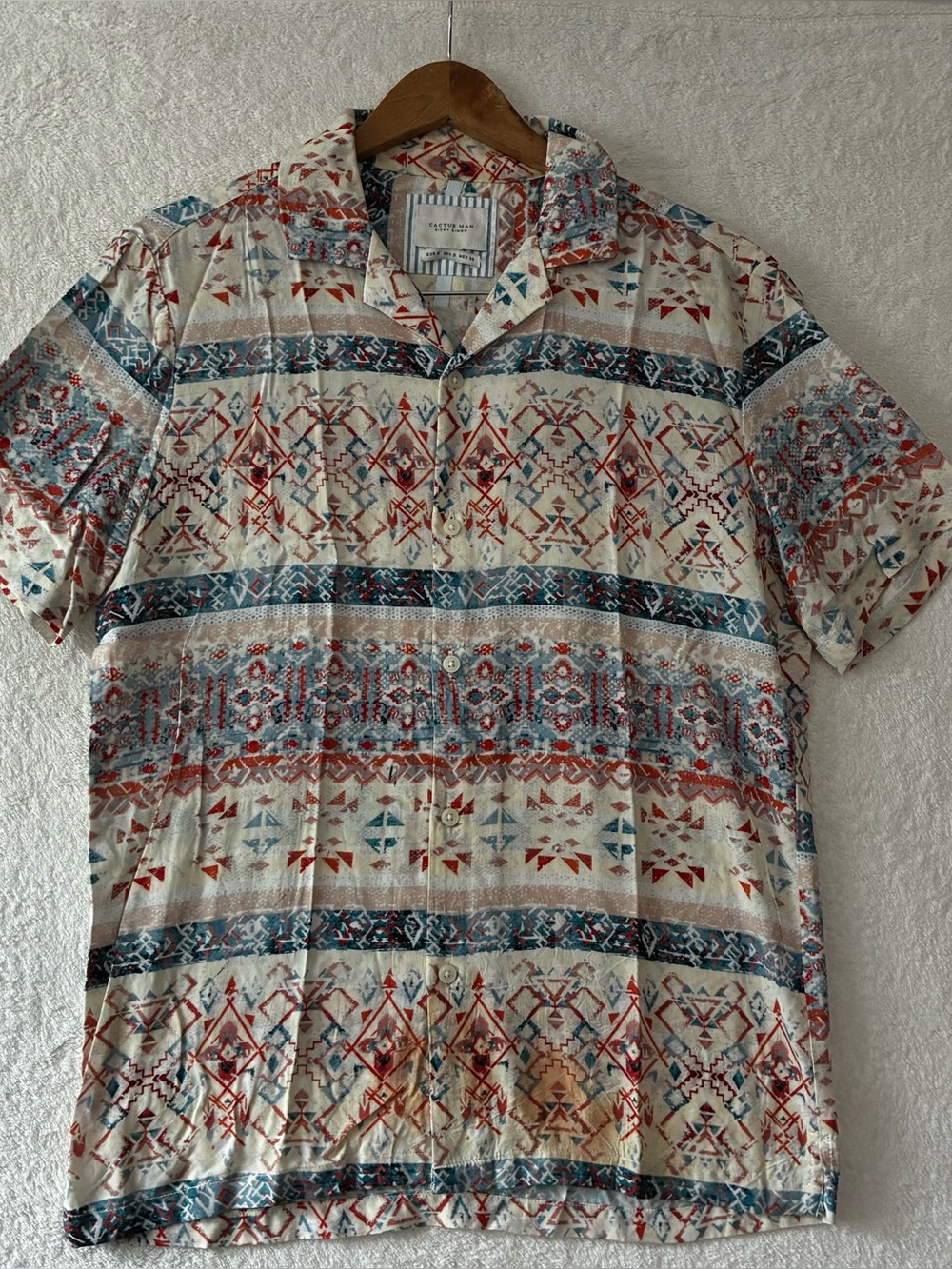 Cactus Man Ricky Singh Button Up Shirt Mens Size Small